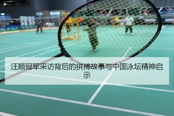 汪顺冠军采访背后的拼搏故事与中国泳坛精神启示